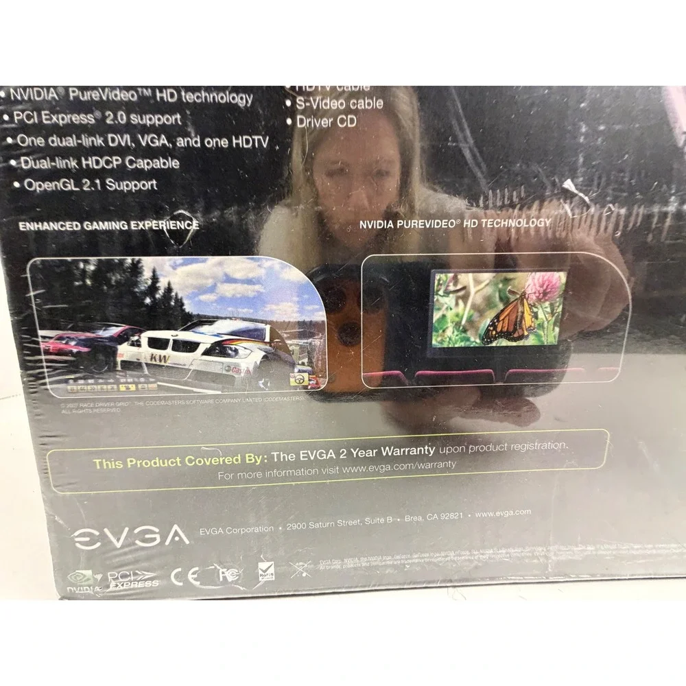 EVGA NVIDIA GeForce‎ 9500 GT 1GB DDR2 PCI-E 2.0 Graphics Card GPU New Sealed